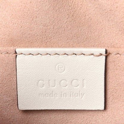 Gucci Calfskin Matelasse Mini GG Marmont Chain Shoulder Bag White 5 of 9