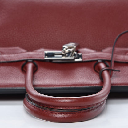 Hermes Taurillon Clemence Birkin 35 Rouge H 23 of 41