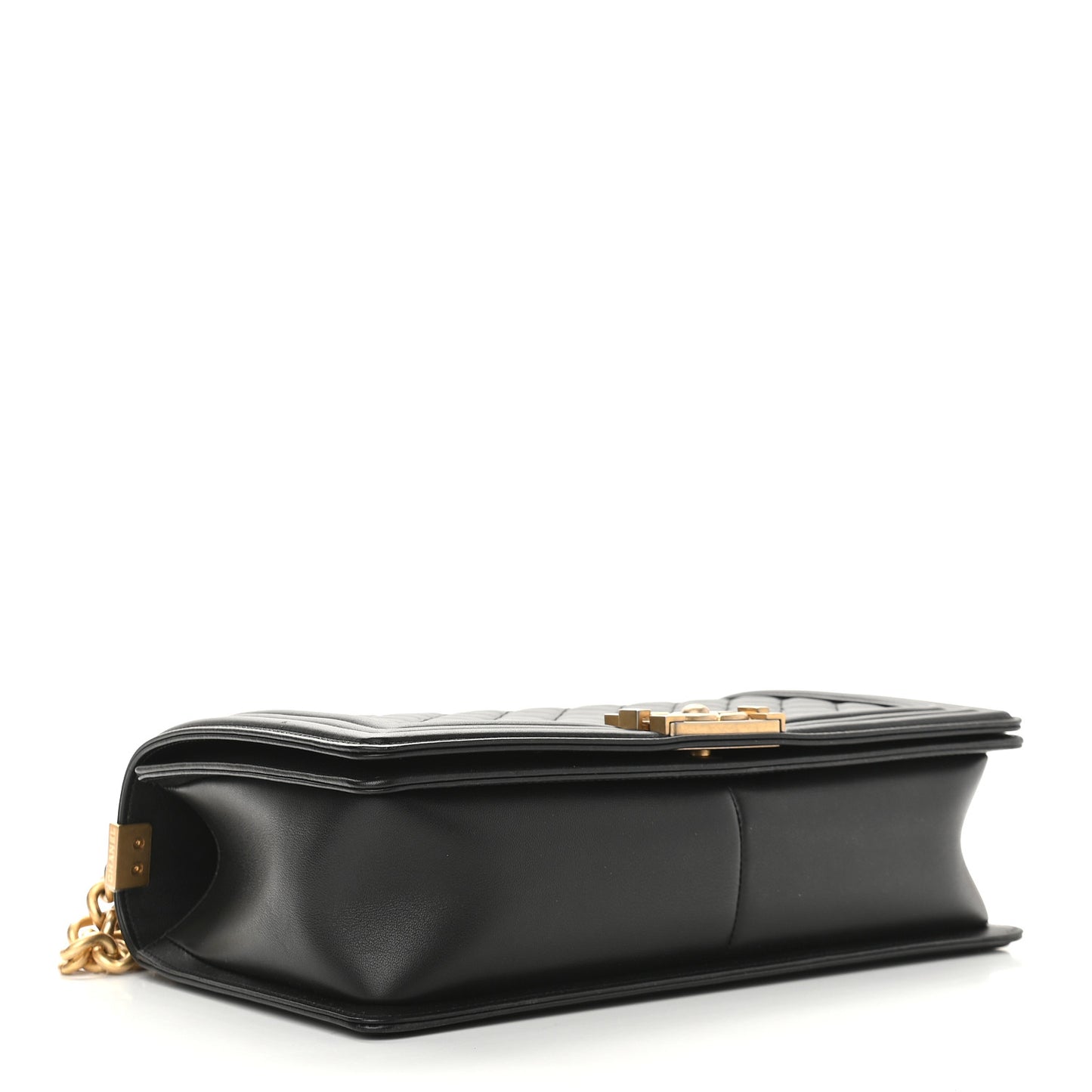 Calfskin Quilted New Medium Boy Flap Black