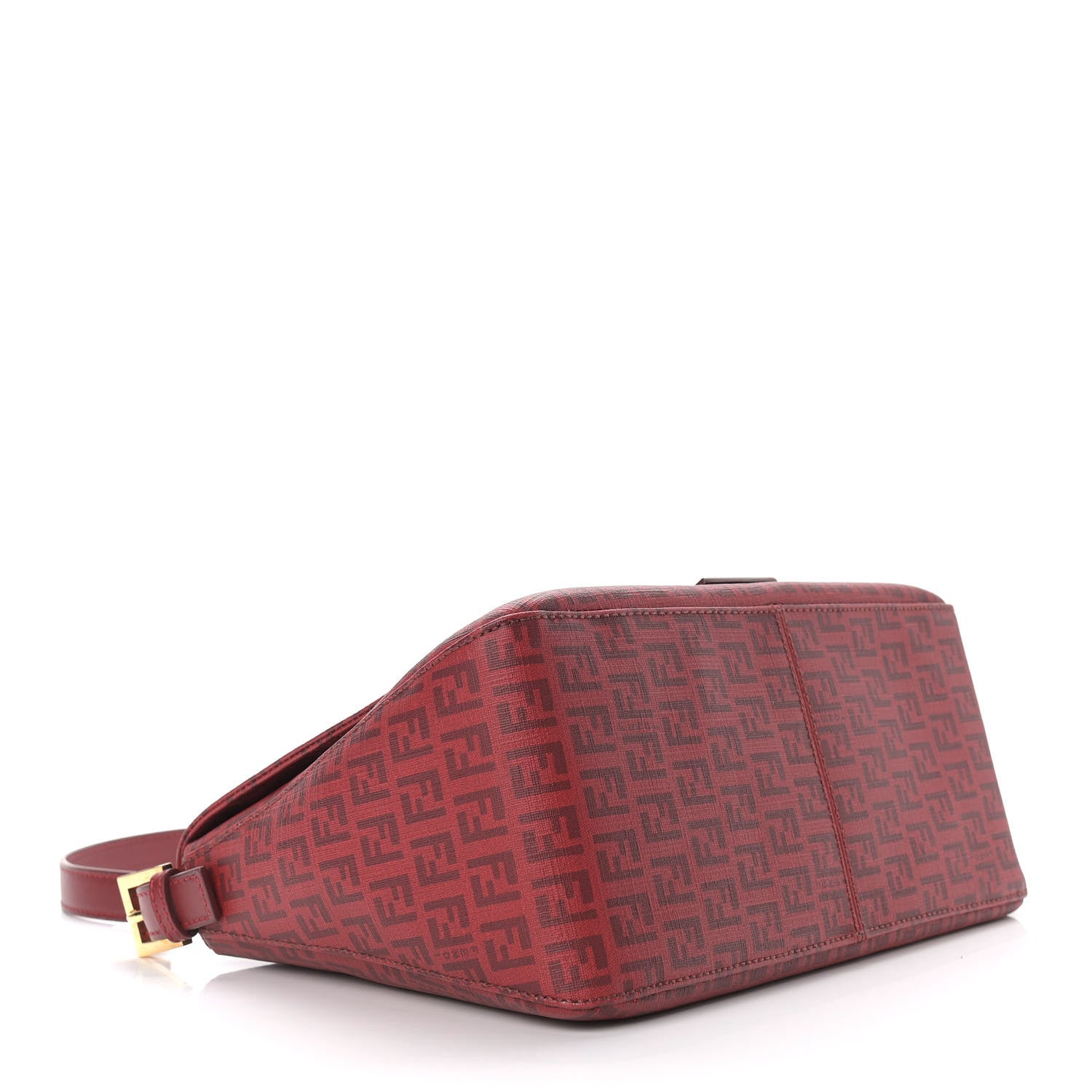 Fendi Zucchino Spalmati Vitello Mama Baguette Bordeaux Rubino 3 of 9