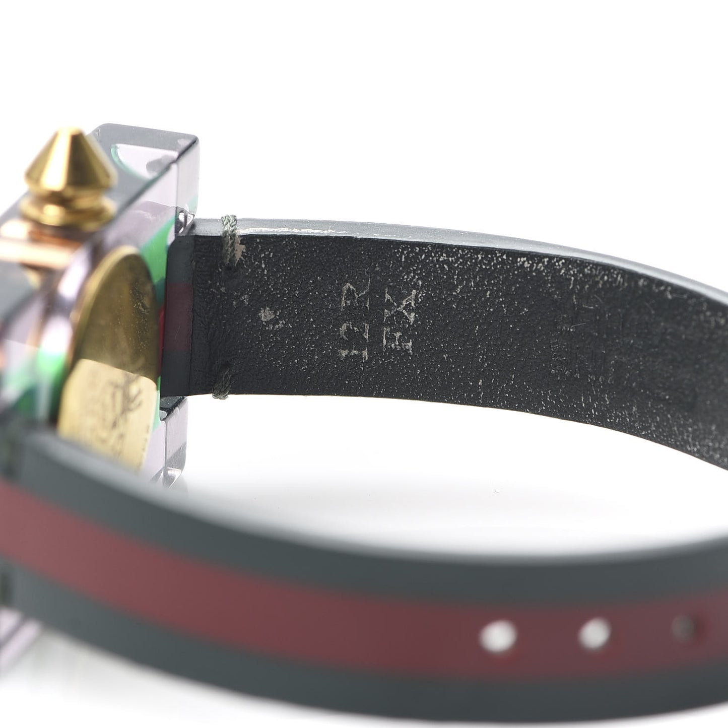 Stainless Steel Calfskin Plexiglass 24mm Skeleton Quartz Watch