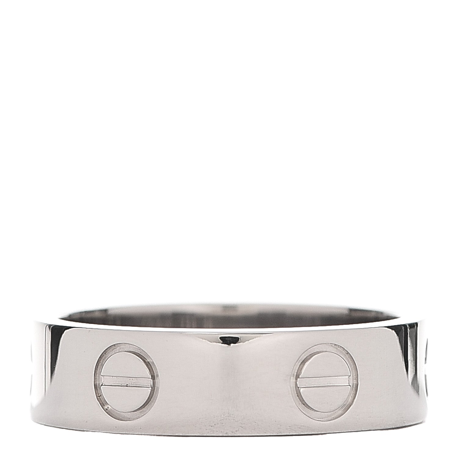 Cartier 18K White Gold 5.5mm LOVE Ring 56 7.5 3 of 5