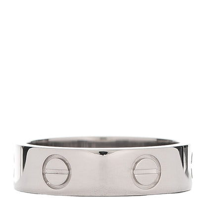 Cartier 18K White Gold 5.5mm LOVE Ring 56 7.5 3 of 5