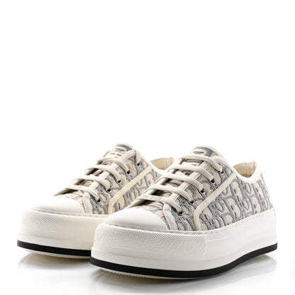 Christian Dior Canvas Oblique Canvas Oblique Walk'N'Dior Platform Sneakers 37 Grey Stone 3 of 9