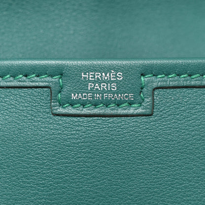 Hermes Swift Verso Jige Duo Clutch Vert Vertigo Bleu Zanzibar 8 of 9