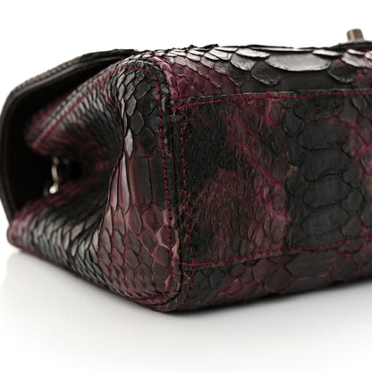 Chanel Snakeskin Soho Tassel Medium Flap Dark Pink Black 9 of 12