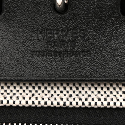 Hermes Toile H Berline Vache Hunter Herbag Zip PM 31 Black Ecru 7 of 13