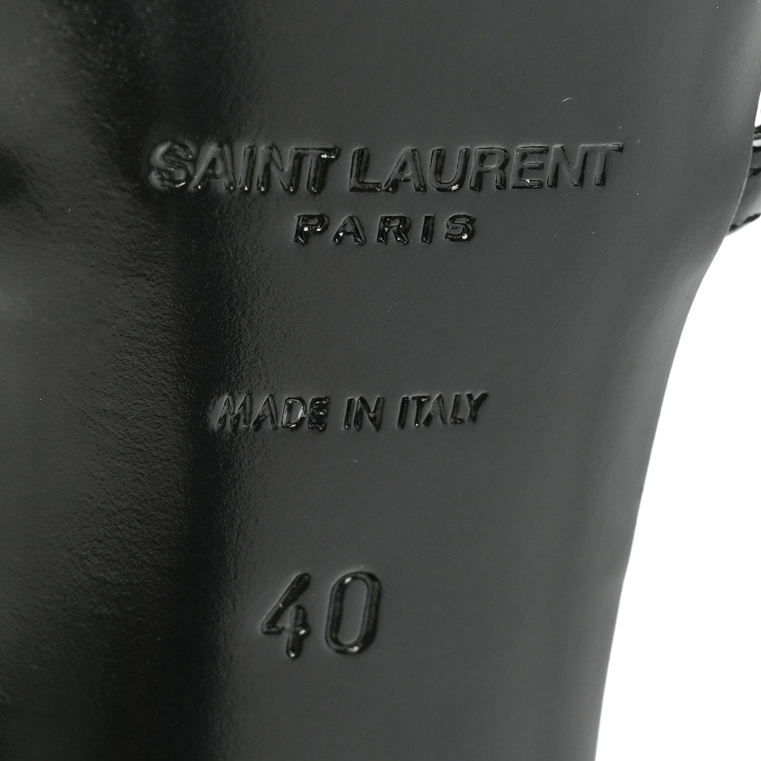 Saint Laurent Patent Cassandra 100 Ankle Strap Sandals 40 Black 6 of 11
