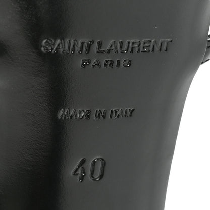 Saint Laurent Patent Cassandra 100 Ankle Strap Sandals 40 Black 6 of 11