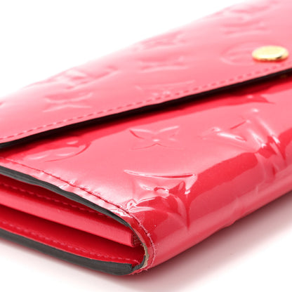 Louis Vuitton Vernis Sarah Wallet NM Rose Litchi 8 of 10