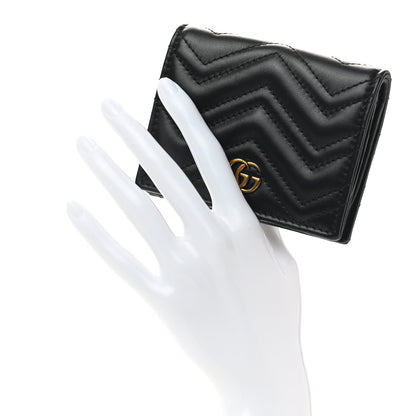 Gucci Calfskin Matelasse GG Marmont Card Case Black 2 of 7