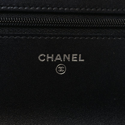 Chanel Lambskin Quilted Wallet On Chain WOC Black 6 of 12