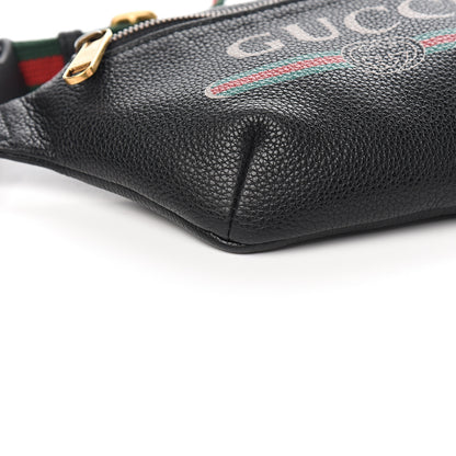 Gucci Grained Calfskin Small Logo Belt Bag Black 7 of 9
