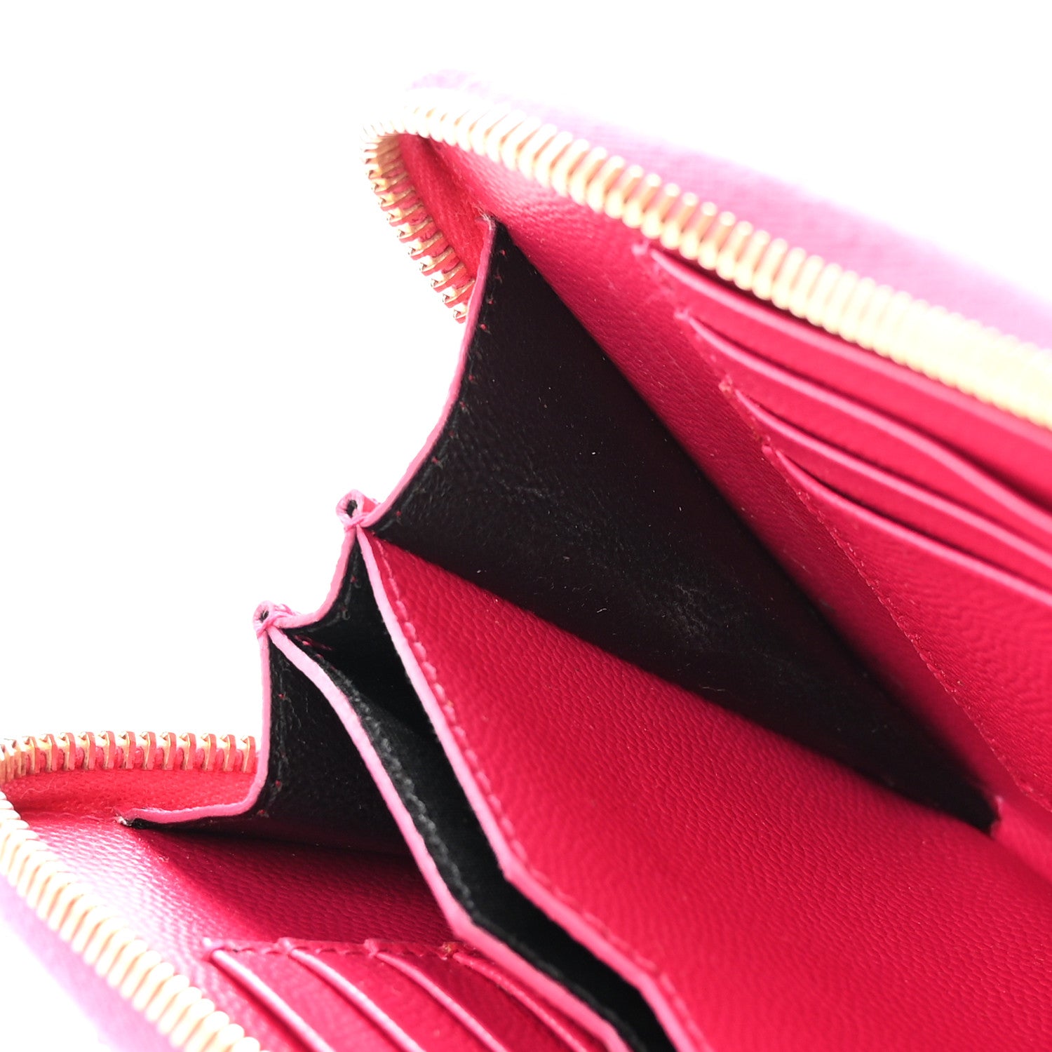 Saint Laurent Grain De Poudre Matelasse Chevron Monogram Phone Wallet Pink 9 of 12