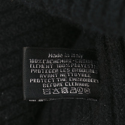 Chanel Cashmere Sequins Logo Beanie Hat Black 4 of 5