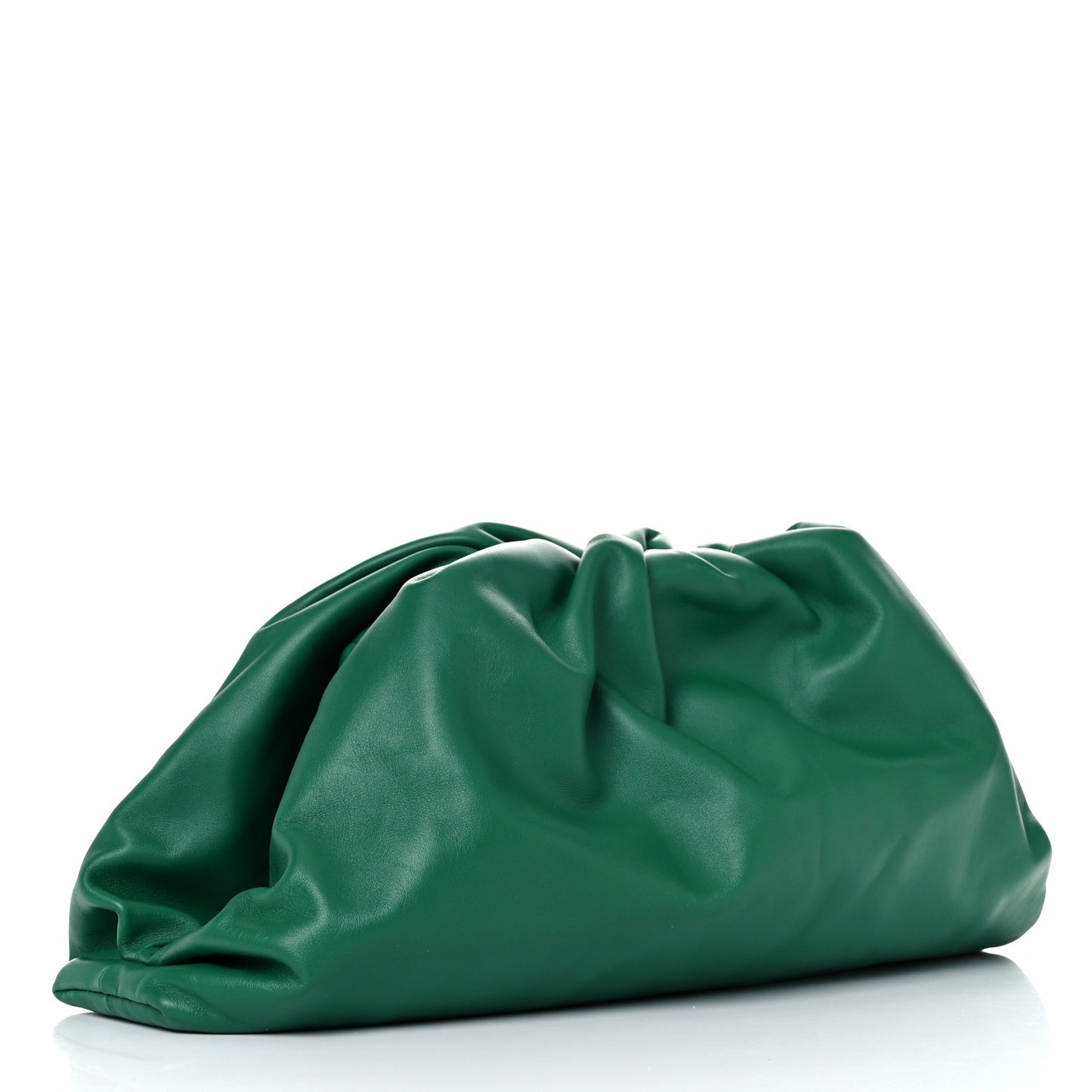 Smooth Butter Calf The Pouch Oversized Clutch Racing Green