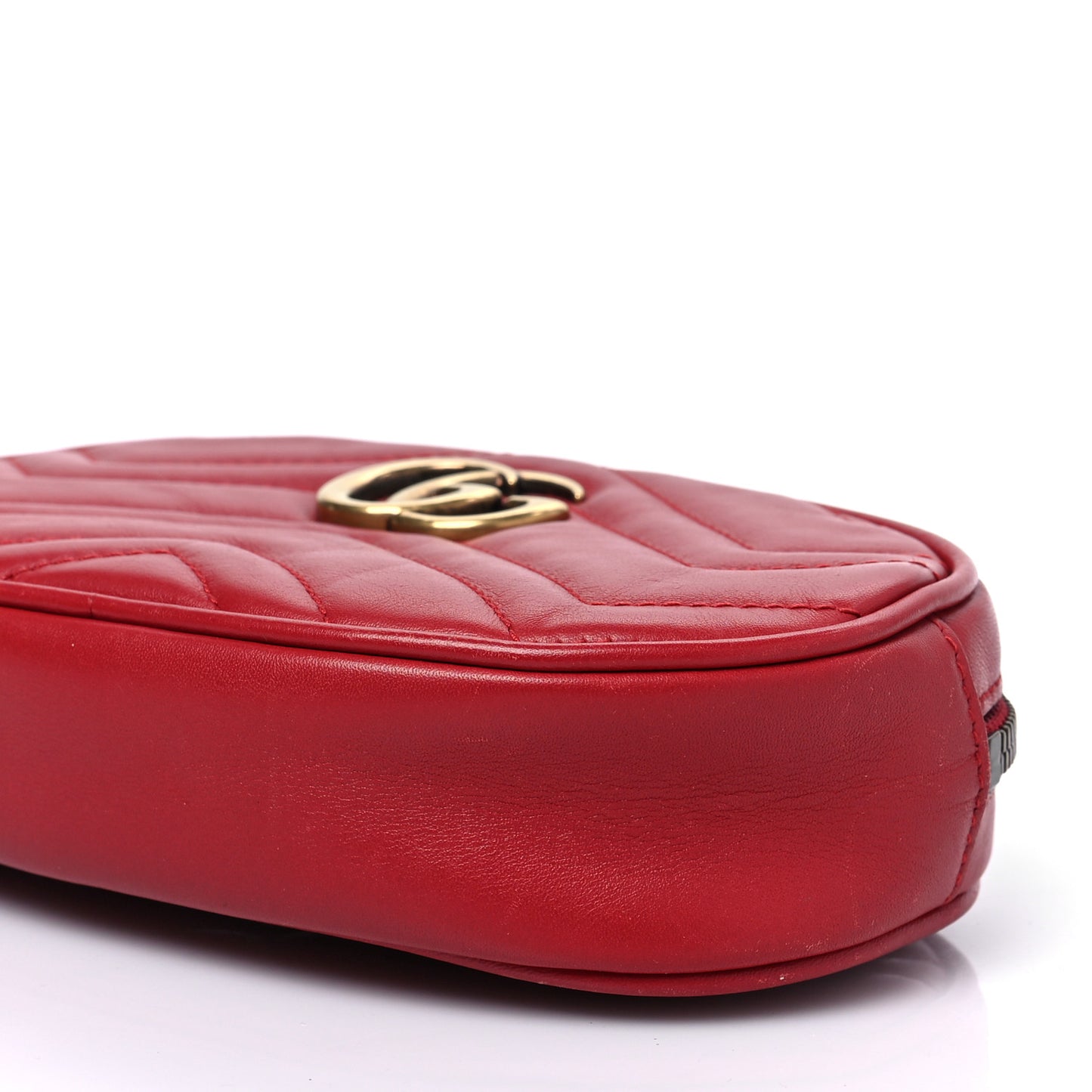 Calfskin Matelasse GG Marmont Belt Bag 75 30 Hibiscus Red