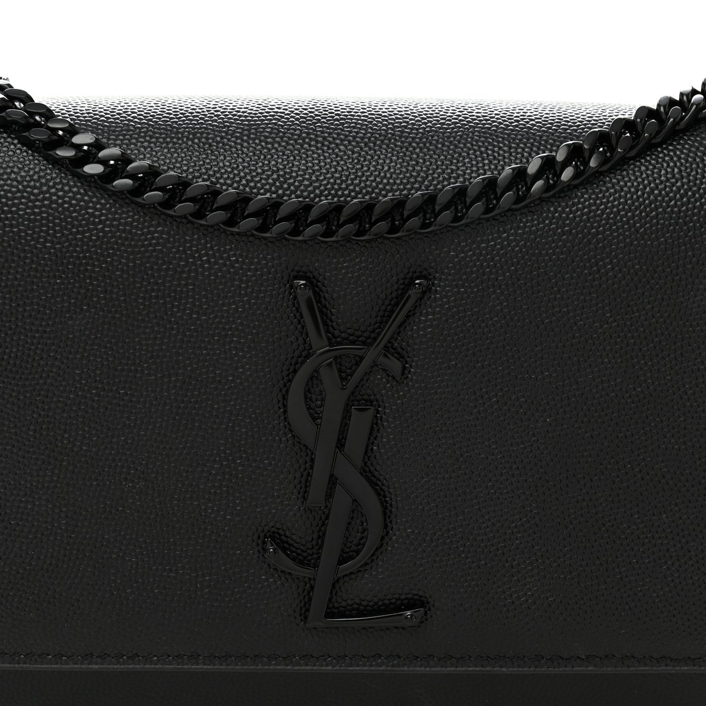 Grain De Poudre Small Monogram Monochrome Kate Satchel Black