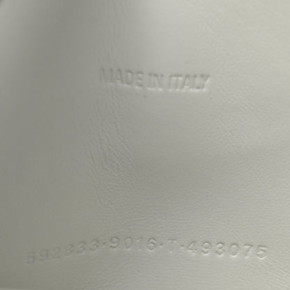 Balenciaga Shiny Calfskin Crocodile Embossed Hourglass Top Handle Bag XS White 7 of 13