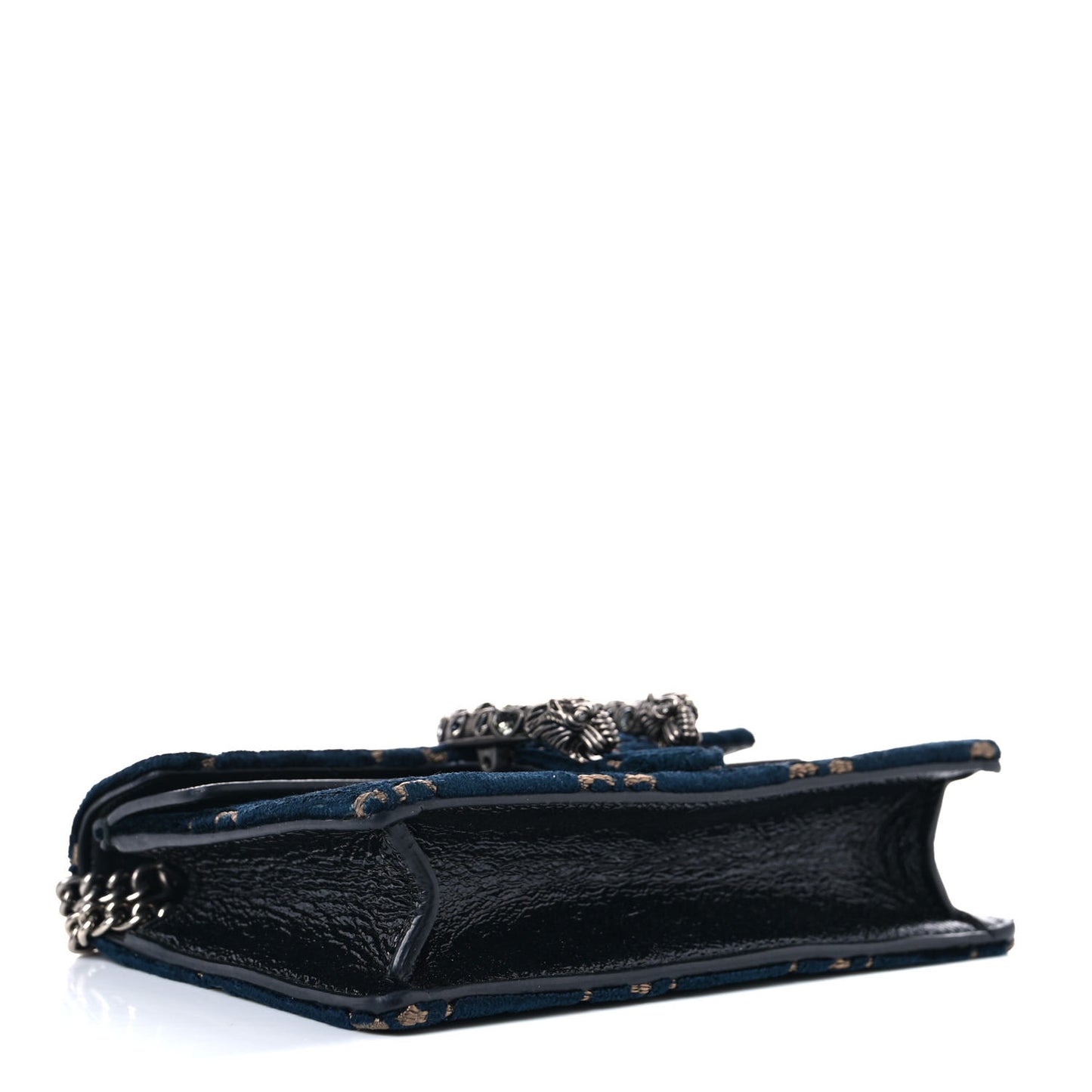 Velvet GG Monogram Super Mini Dionysus Shoulder Bag Blue Beige Black