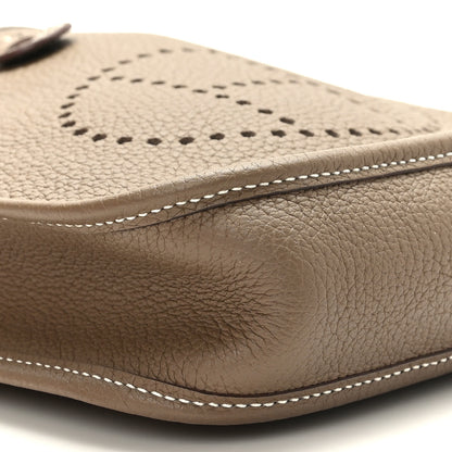 Hermes Taurillon Clemence Amazone Evelyne TPM Etoupe Bleu Indigo 8 of 10