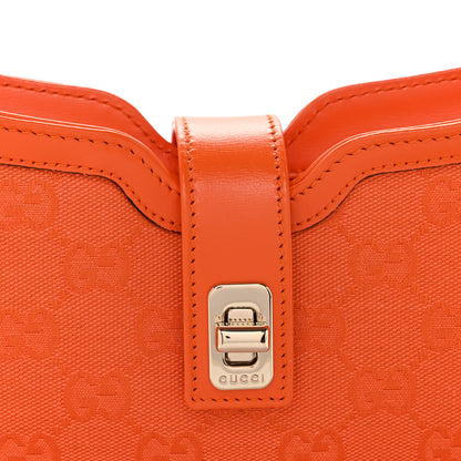 Gucci Calfskin Monogram Mini Moon Side Shoulder Bag Orange 7 of 9