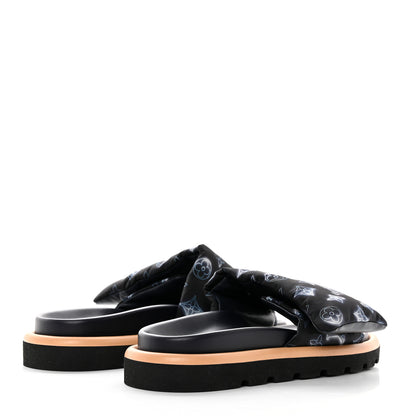 Louis Vuitton Nylon Monogram Womens Pool Pillow Comfort Mules 41 Navy Blue 4 of 10