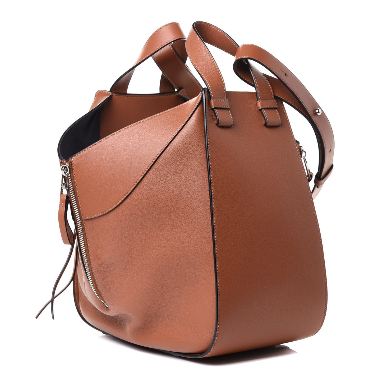 Calfskin Medium Hammock Shoulder Bag Tan