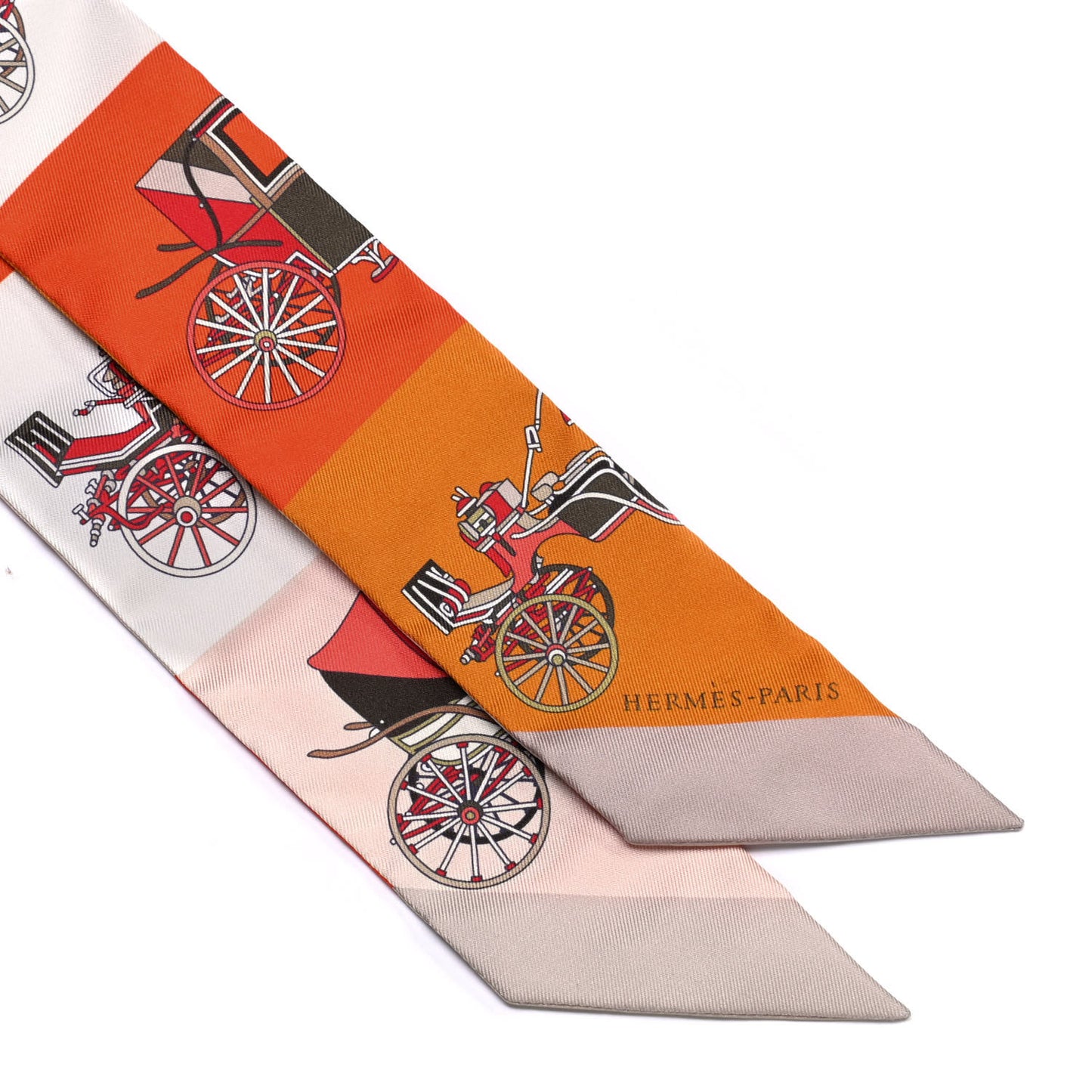 Silk Les Voitures Exquises Twilly Orange Beige Kaki