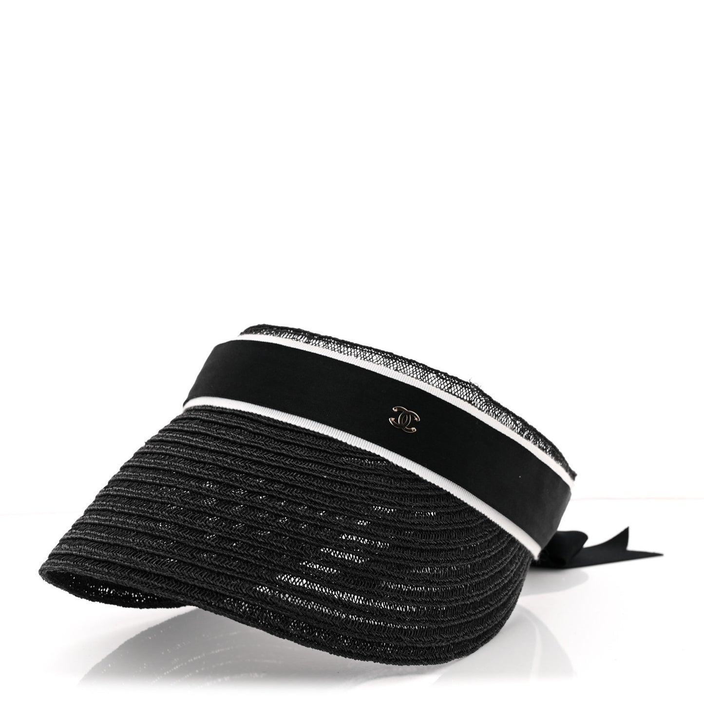 Abaca Cotton Ribbon Visor S Black