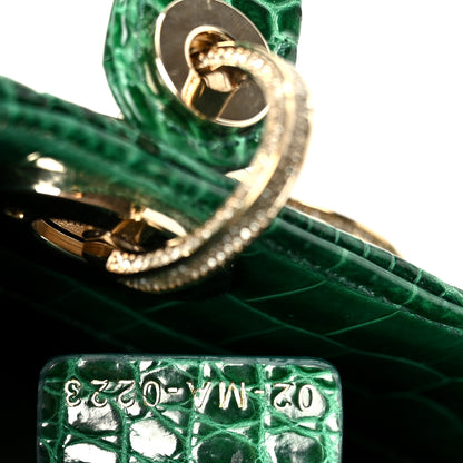 Christian Dior Crocodile Crystal Mini Lady Dior Green 7 of 10