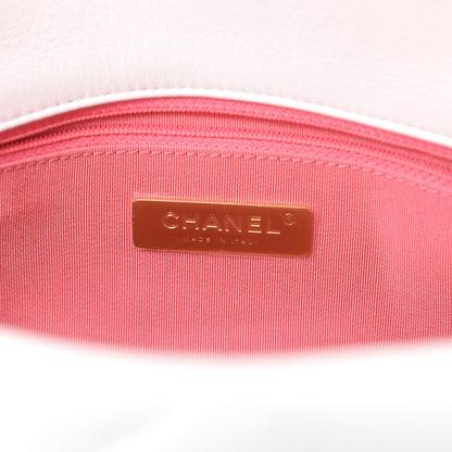 Chanel Lambskin Quilted Large 19 Flap White 6 of 10