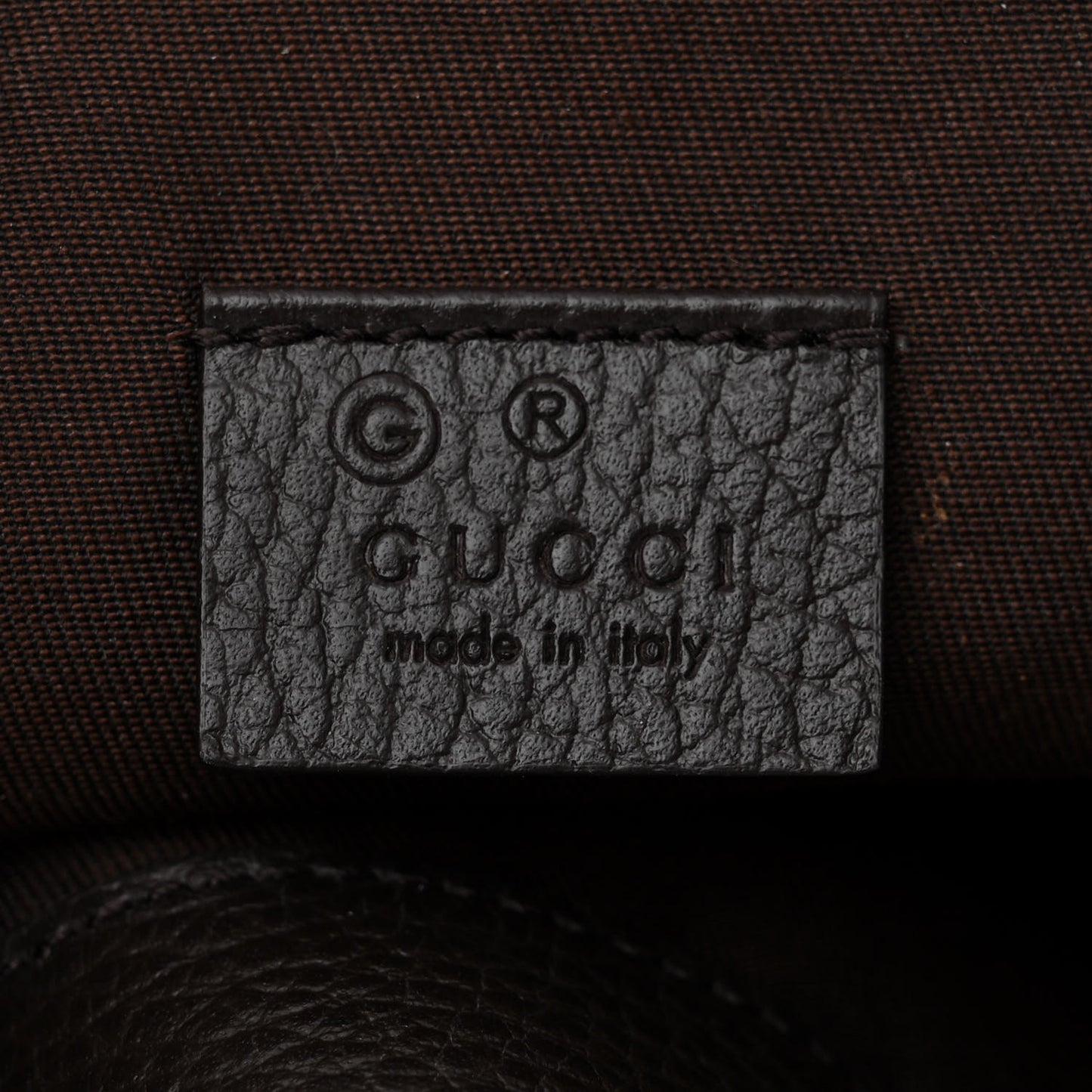 Monogram Dollar Calfskin O Drawstring Backpack Beige Ebony Testa di Moro Dark Chocolate