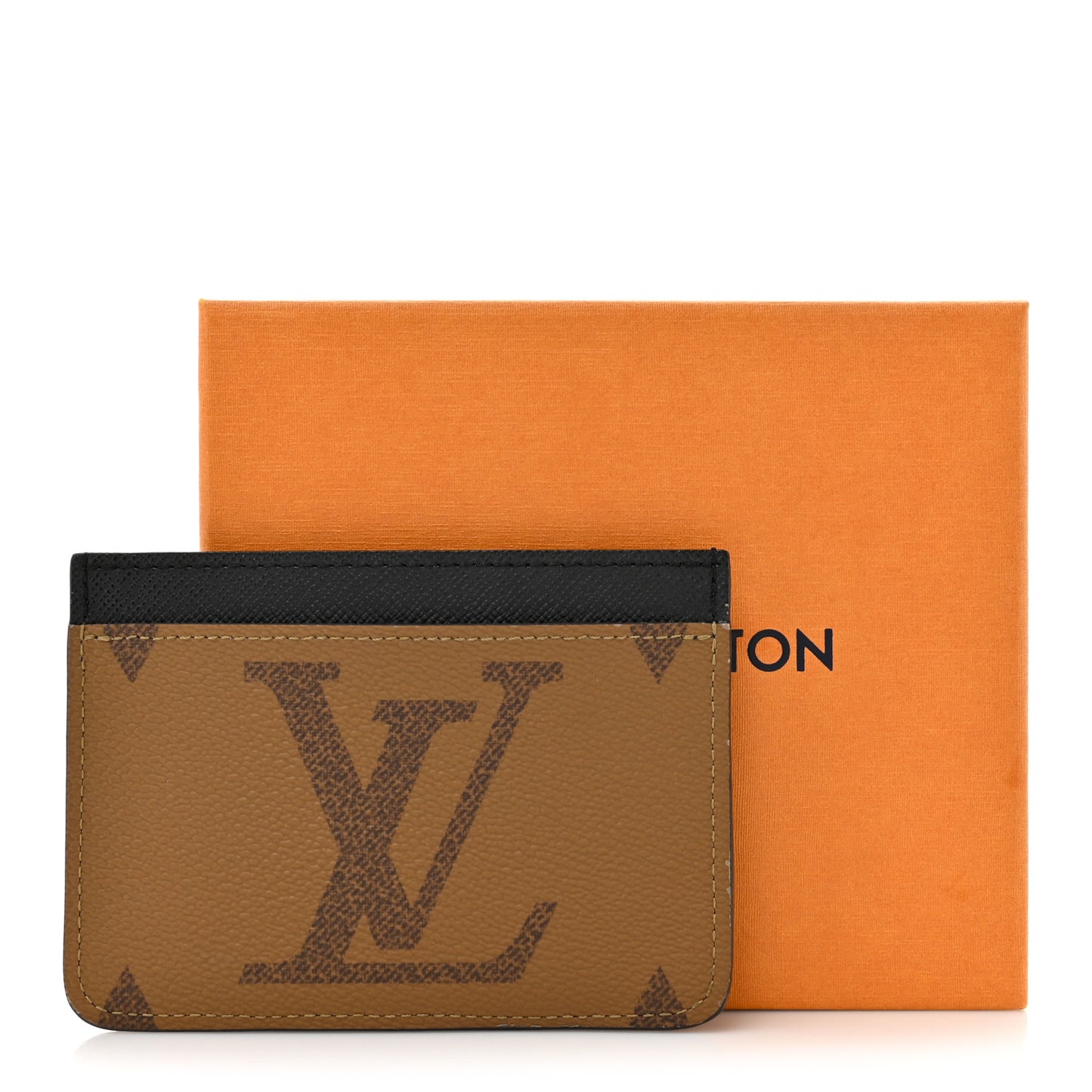 Reverse Monogram Side Up Card Holder