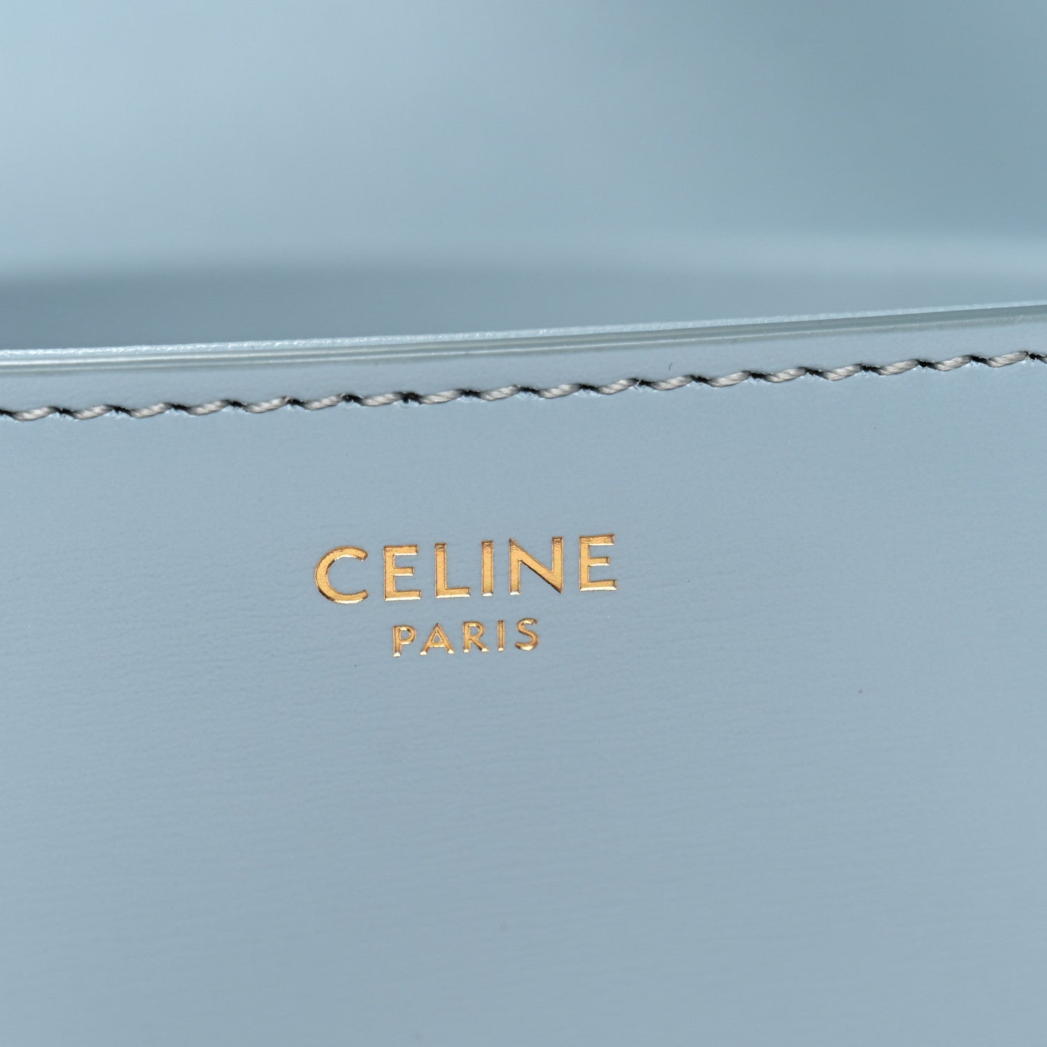 Celine Shiny Calfskin Triomphe Shoulder Bag California Blue 6 of 10