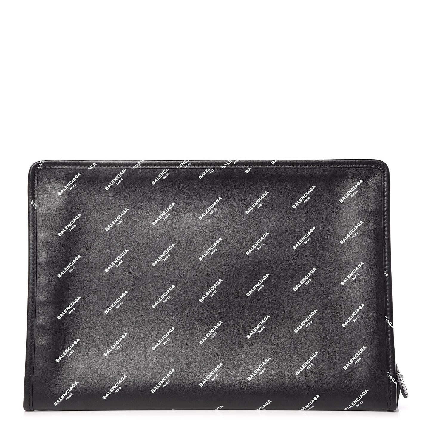 Calfskin Allover Logo Documents Case Black