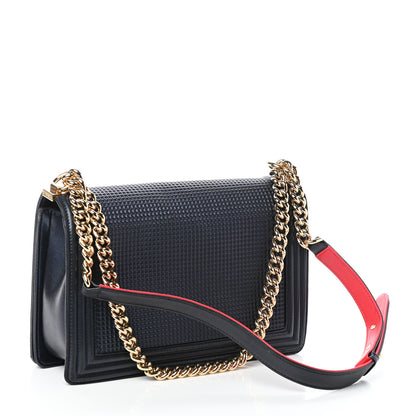 Chanel Lambskin Embossed New Medium Boy Cube Flap Navy 3 of 10