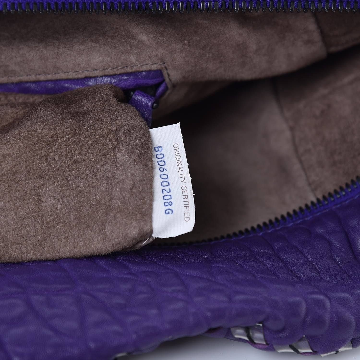 Bottega Veneta Lambskin PVC Intrecciato Tote Purple 7 of 8