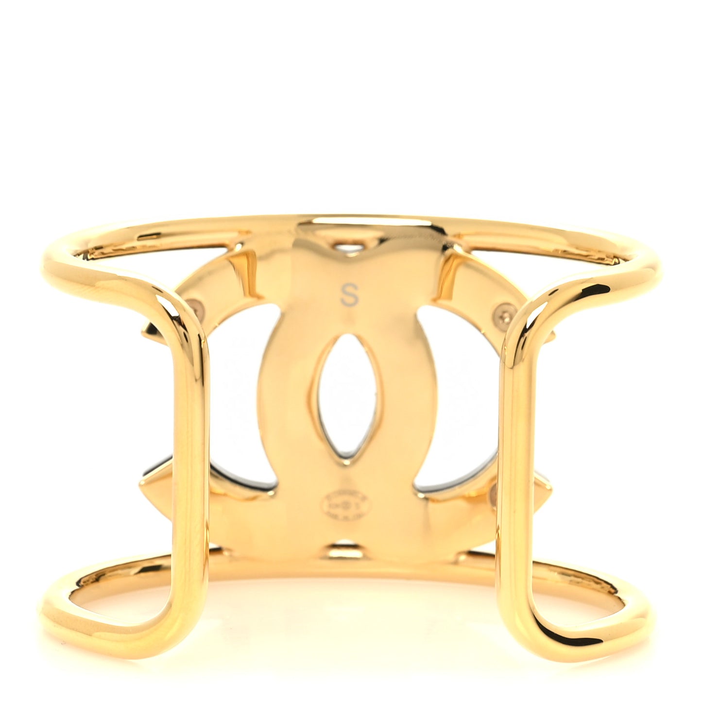 Metal Resin CC Cuff Gold Black