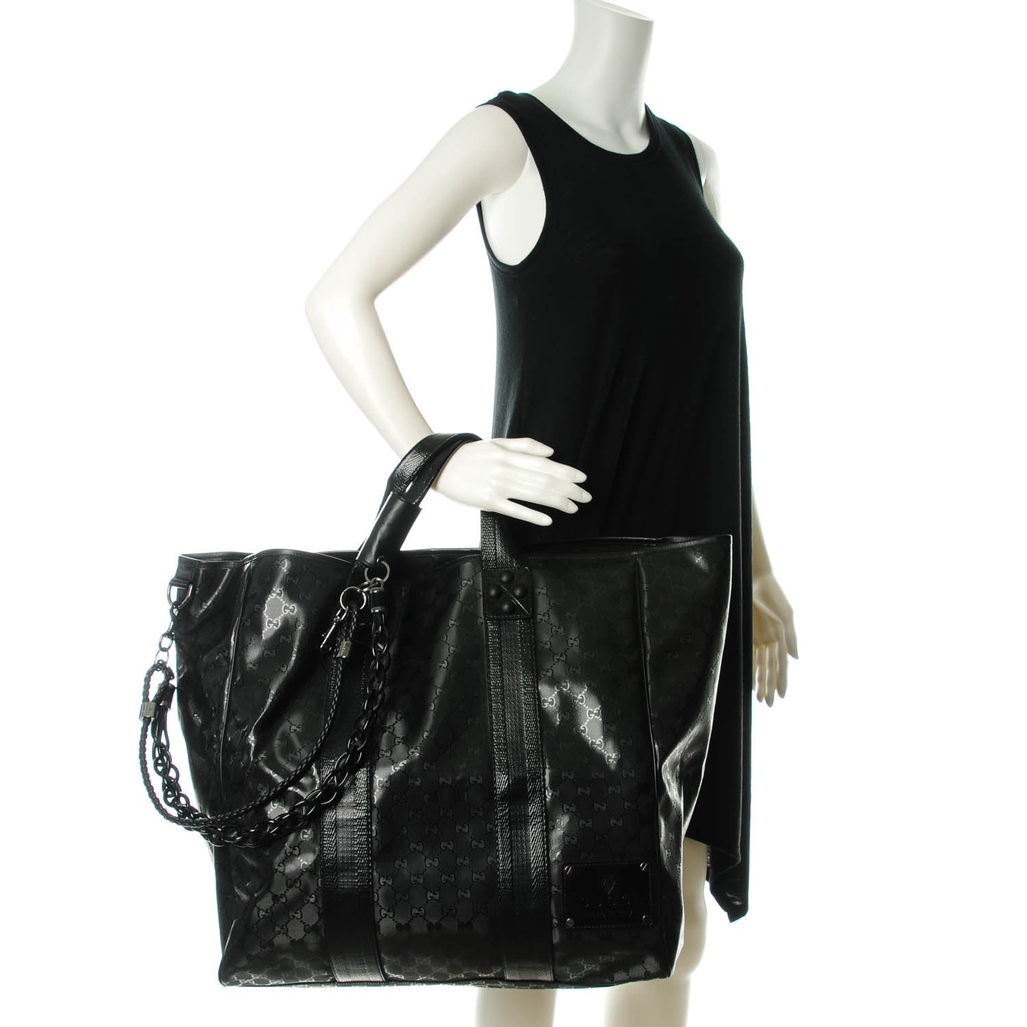 Gucci Imprime Monogram Large Carryall Tote Black 2 of 7