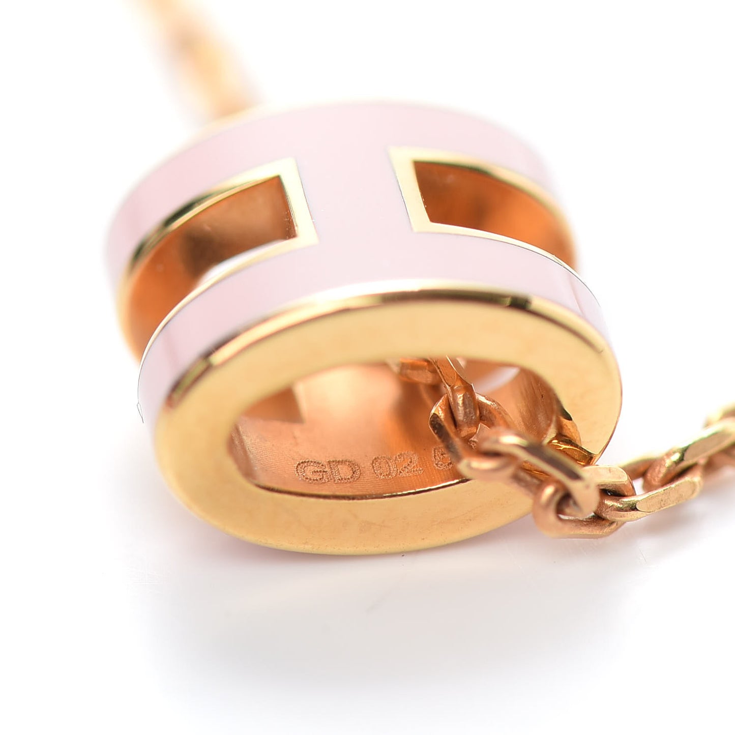 Rose Gold Lacquered Pop H Pendant Necklace Rose Sakura