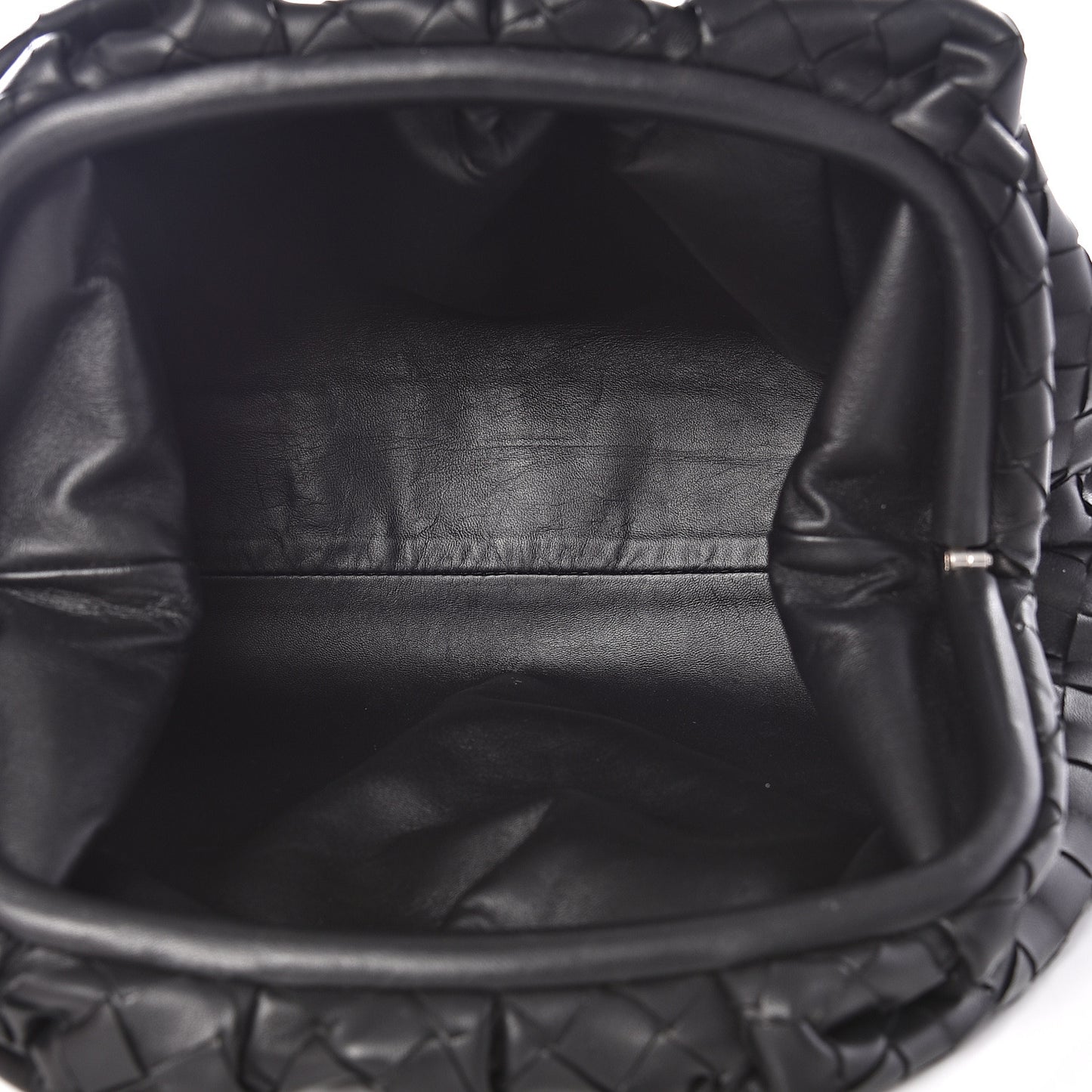 Nappa Maxi Intreccio The Pouch Oversized Clutch Black