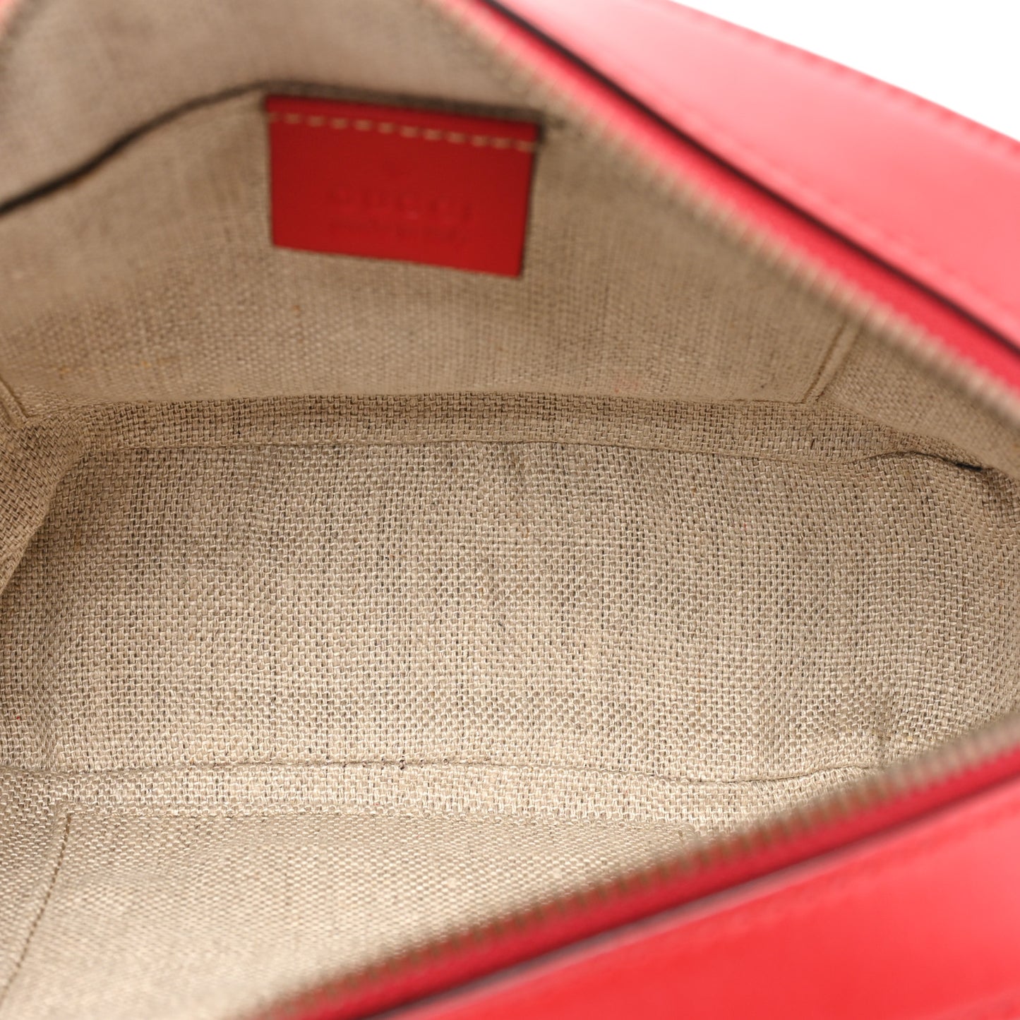 Calfskin Web Small Webby Bee Shoulder Bag Red