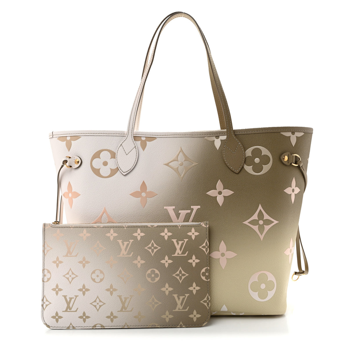 Monogram Giant Spring In The City Neverfull MM Sunset Kaki