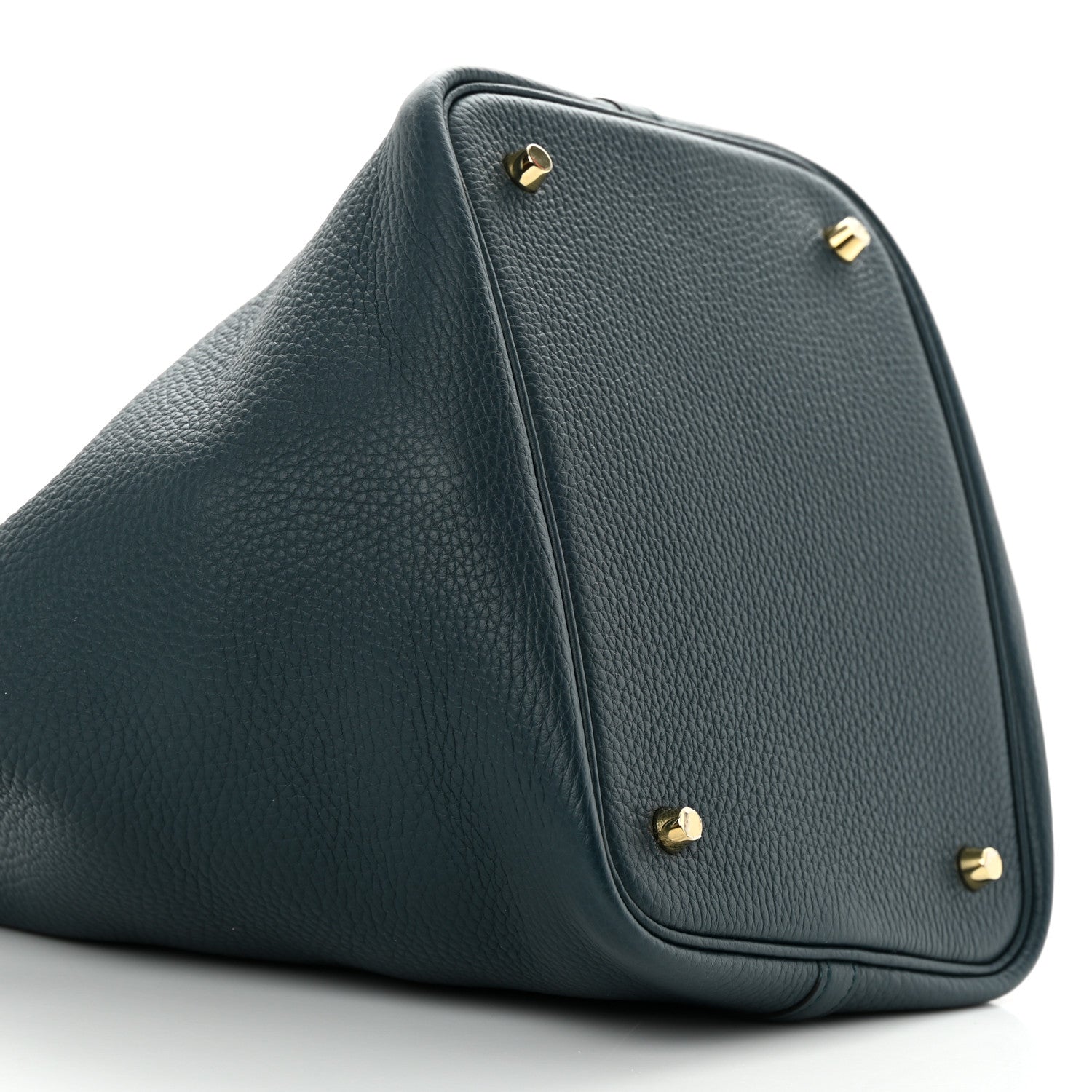 Hermes Taurillon Clemence Matte Alligator Picotin Lock Touch 22 MM Vert Bosphore 9 of 13