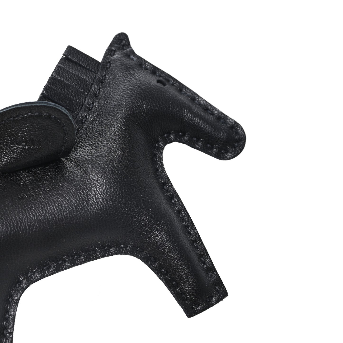 Milo Lambskin Grigri Rodeo Horse Bag Charm PM So Black
