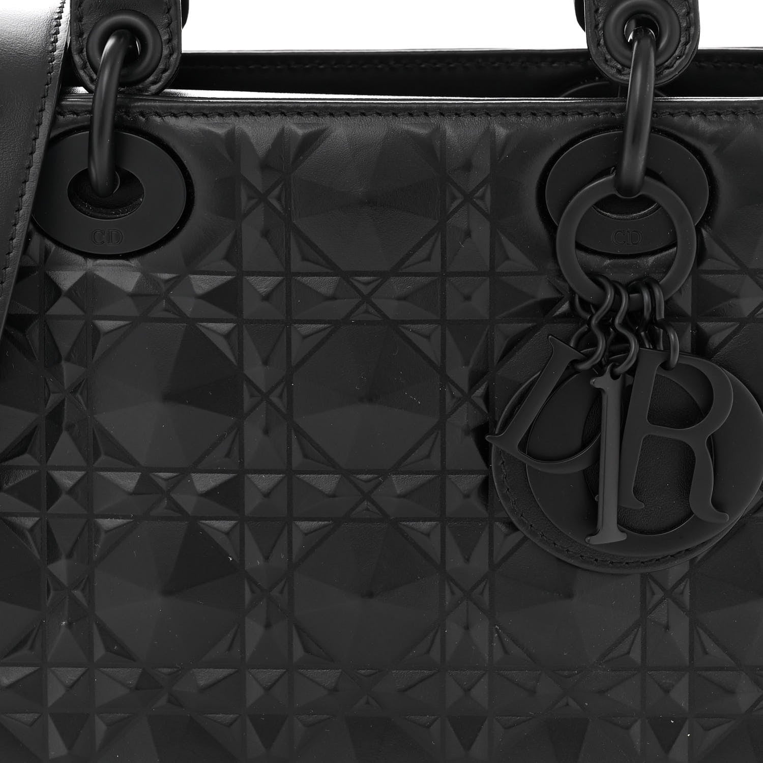 Christian Dior Calfskin Cannage Diamond Small My ABCDior Lady Dior Black 8 of 11