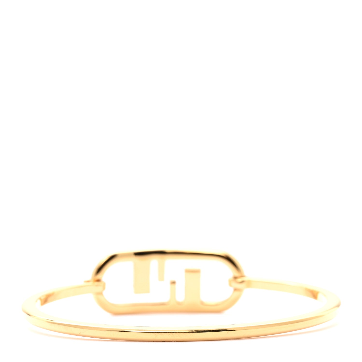 Fendi Metal Crystal O'Lock Bracelet M Gold 3 of 5