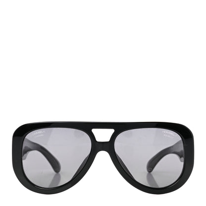 Chanel Resin Polarized Sunglasses 5423-B Black 2 of 8