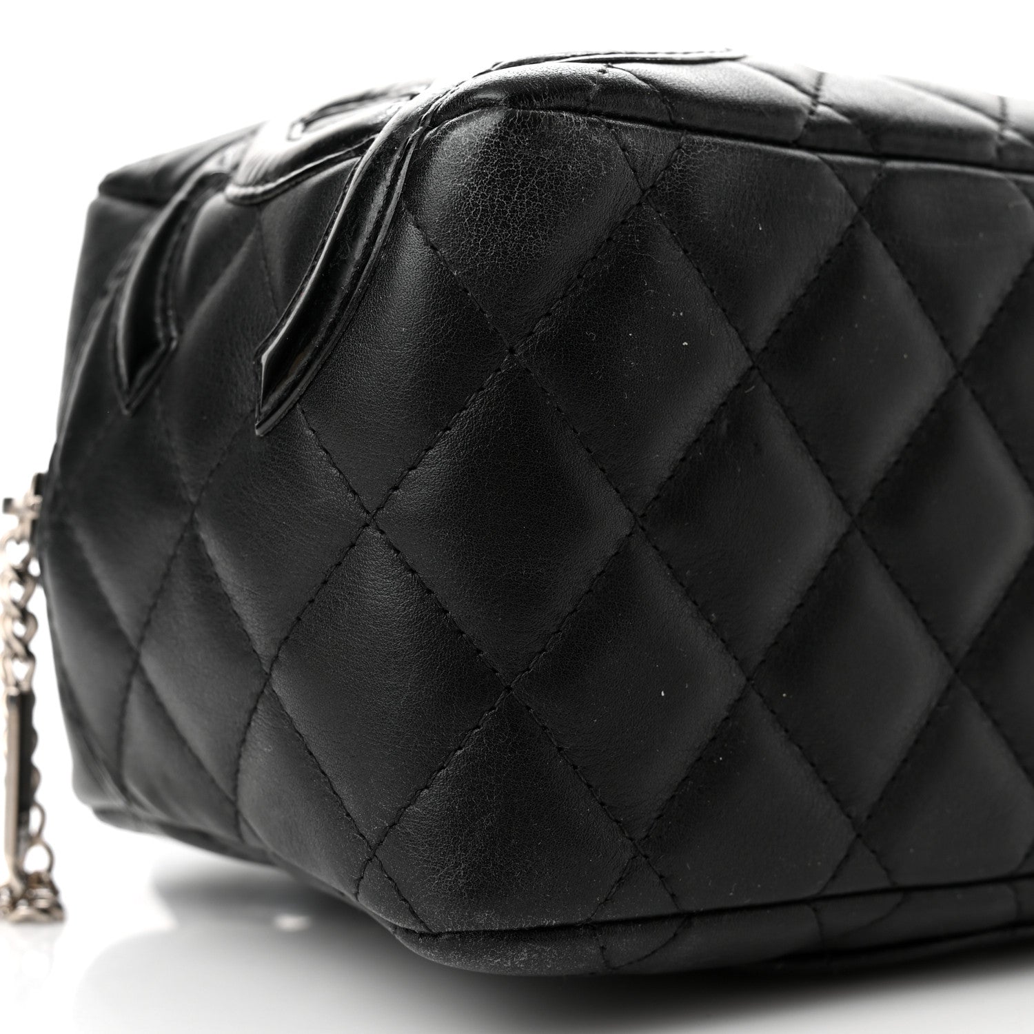 Chanel Calfskin Quilted Small Cambon Bowler Black White 9 of 10